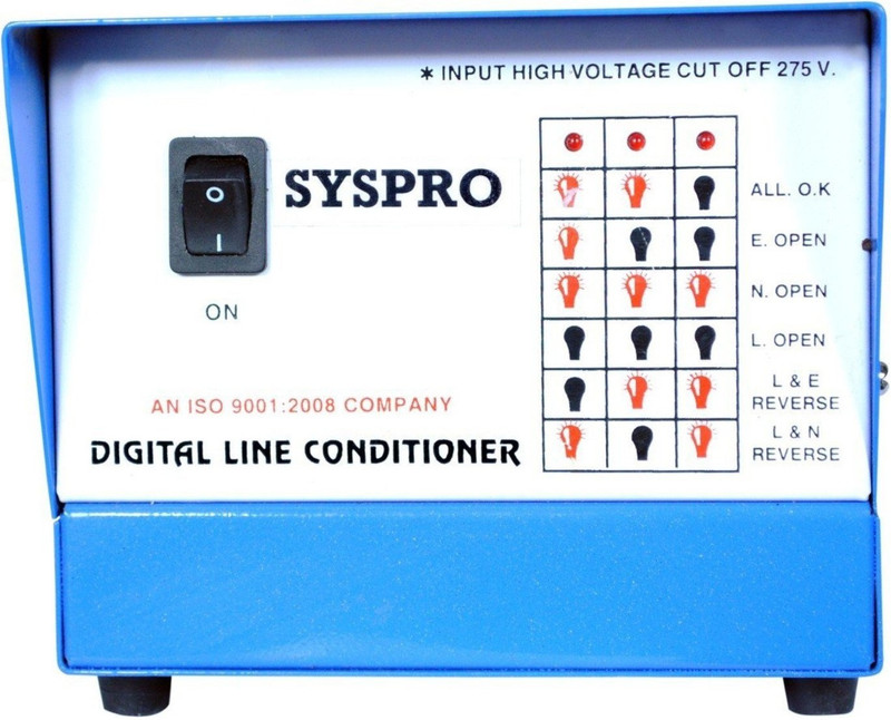 Syspro Computer Shield Voltage Stabilizer ( Digital Line Conditioner ) With 2 Years Warranty Voltage Stabilizer(Blue)