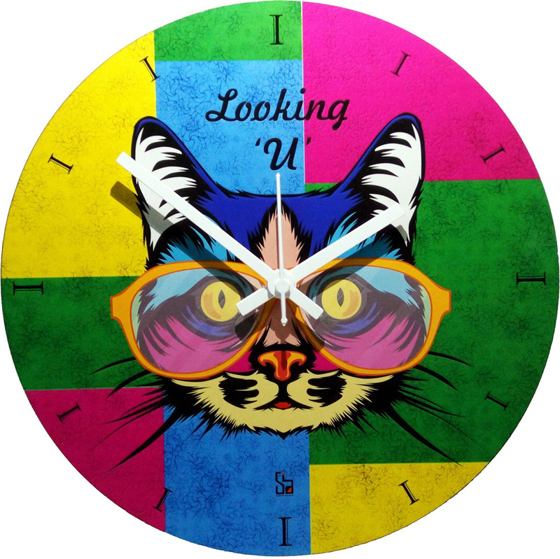 shobhamit innovatives Analog 4 cm X 28 cm Wall Clock(Black, Without Glass)