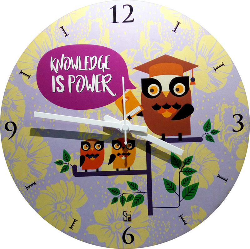 shobhamit innovatives Analog 4 cm X 28 cm Wall Clock(Black, Without Glass)