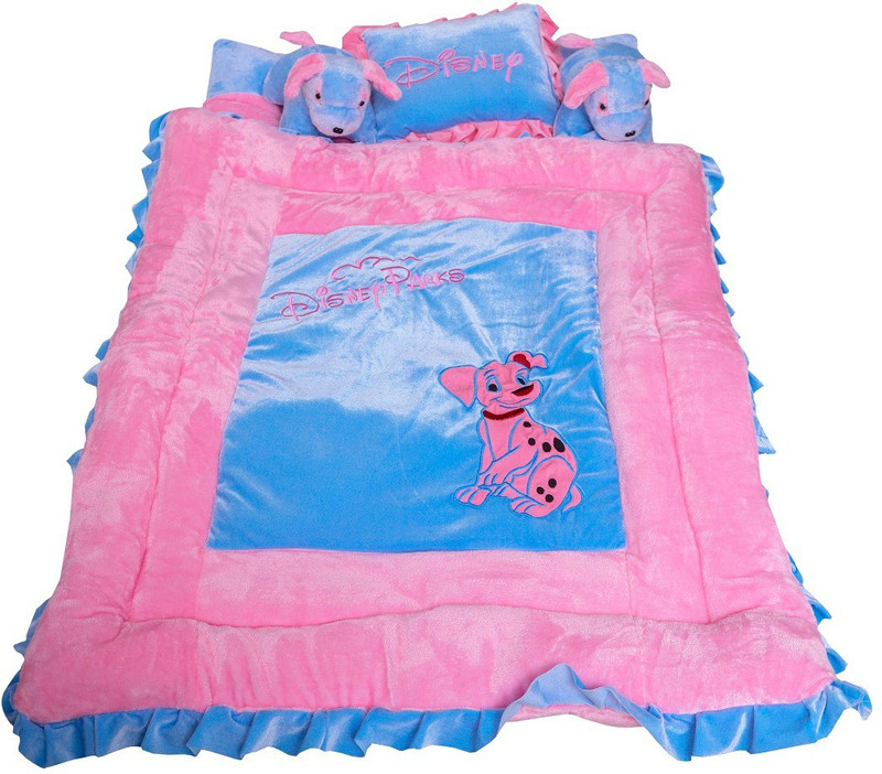 pinks n blues Velvet Bedding Set(PINK SKY)