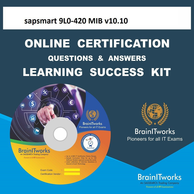 sapsmart 9L0-420 MIB v10.10 Online Certification Learning Made Easy(DVD)