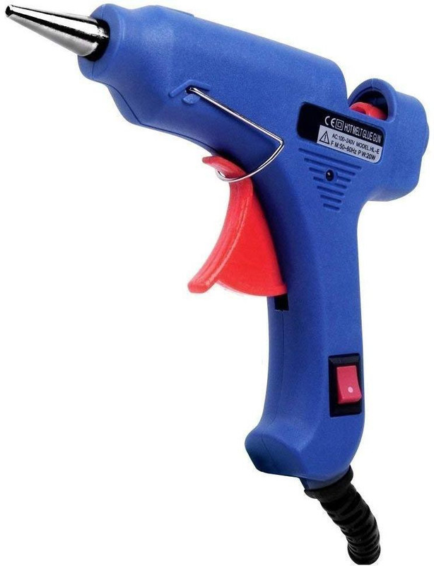 bandook NEW BLUE MINI HOT GLUE GUN 10 WATT ON OFF SWITCH AND INDICATOR WITH ONLY 5 STICKS Standard Temperature Corded Glue Gun (7 mm) Standard Temperature Corded Glue Gun(7 mm)