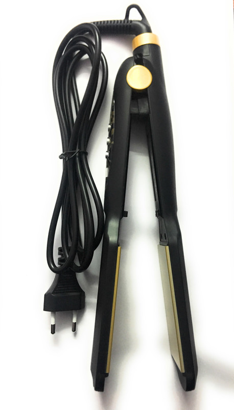 sourceindiastore KM-2019 Hair Straightener For Professional Hair Iron Straight & Fold Plate Automatic Temperature set Hair Straightener(Black)