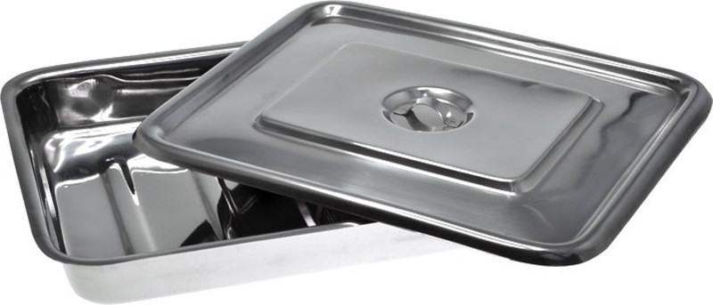 vittico (15"*12") inch stainless steel Instrument Tray With Cover Reusable Medical Tray