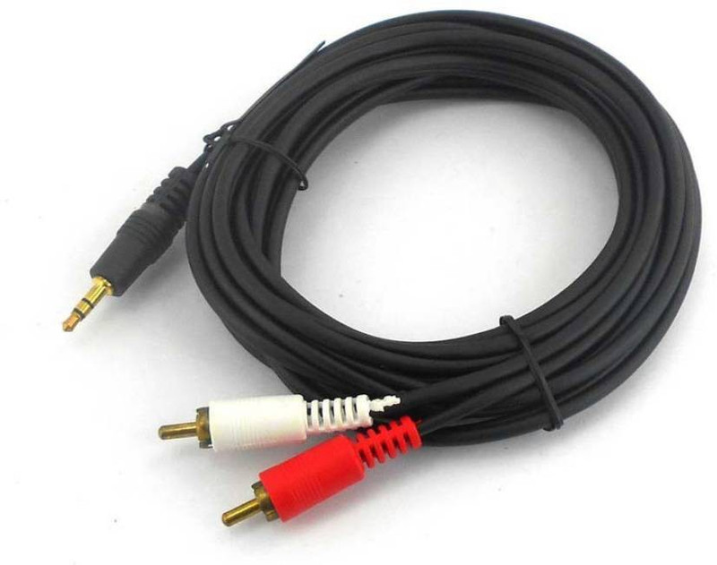 frndzmart  TV-out Cable .5 mm High Quality Audio cable for TV,Sound System,Dish Box RCA Audio Video Cable - 1.5 m RCA Audio Video Cable(Black, For TV, 1.5 m)