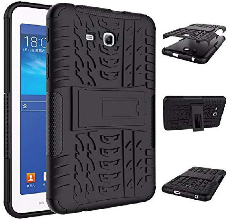 aaralhub Back Replacement Cover for Samsung Tab 3 Neo (T111)(Black, Dual Protection)
