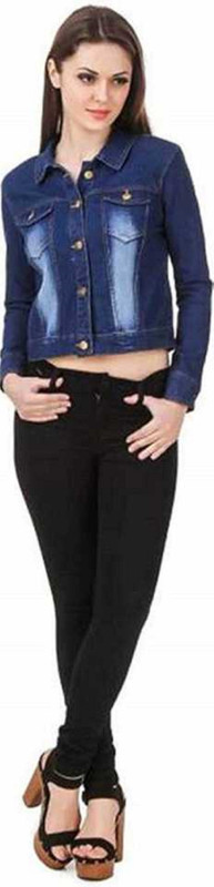 kanzul Full Sleeve Washed Women Denim Jacket