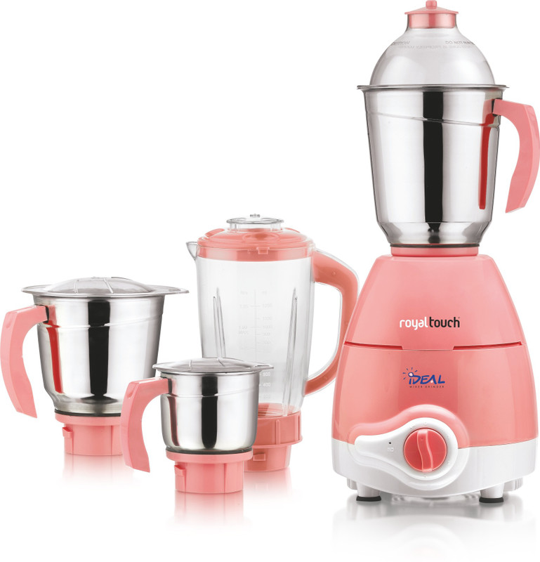 ROYAL TOUCH NA IDEAL 750 Mixer Grinder(Peach, 4 Jars)