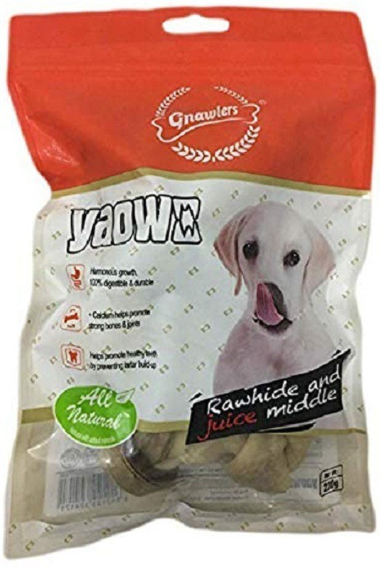 gnawlers dog treat , calcium helps promote strong bones , and joints , build up tarter, harmonous growth best treat Beef Dog Treat(220 g, Pack of 8)