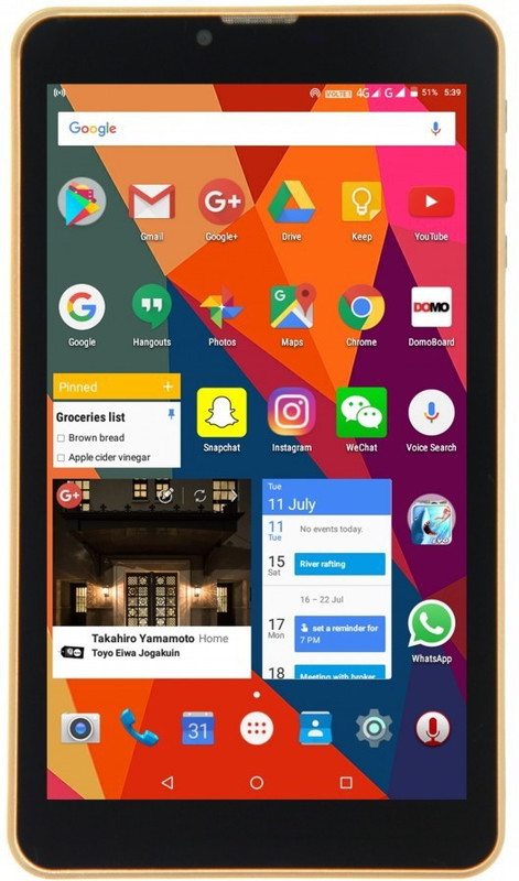 Domo Slate S7 8 GB 7 inch with 4G Tablet (Gold)
