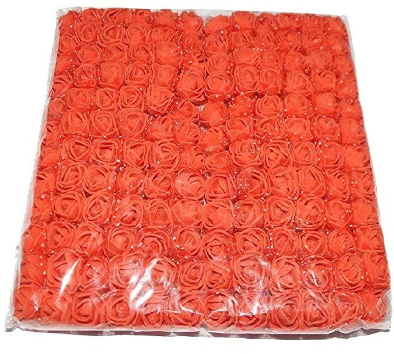 devine Colourful Artificial Mini Rose Foam Flower bunch. Red Rose Artificial Flower(8.5 inch, Pack of 144)