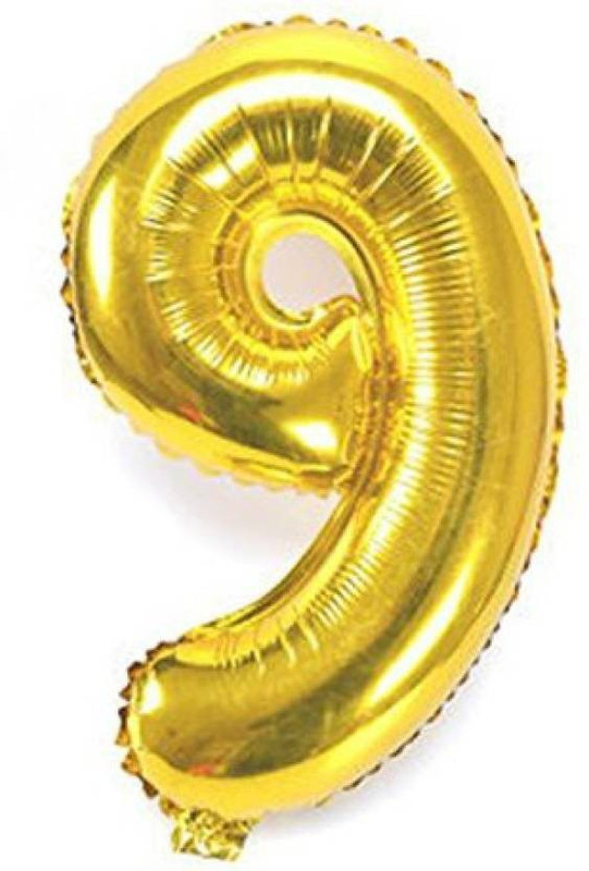 kubergift Solid Foil gold number ballon 0 Balloon(Gold, Pack of 1)