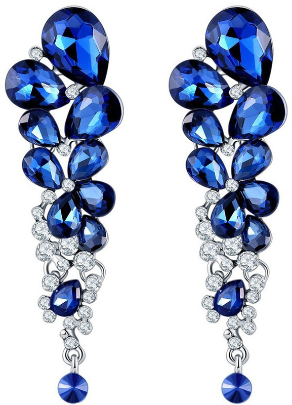 eris inc Latest Designer Crystal Copper Drop Earring Crystal Copper Drops & Danglers