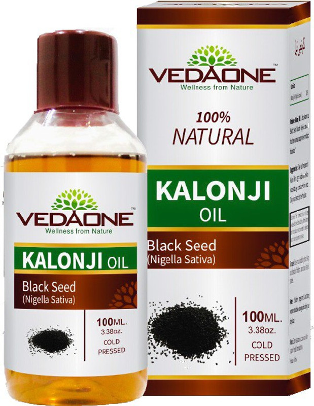 vedaone Kalonji Oil Black Seed Oil (Cold Pressed) 100% Pure Oil Premium Grade Natural - Skin & Hair Moisturiser 3.4 oz Hair Oil(100 ml)