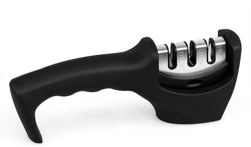 shoppersstoppers Knife Sharpener Knife Sharpening Steel(Plastic, Steel, Ceramic)
