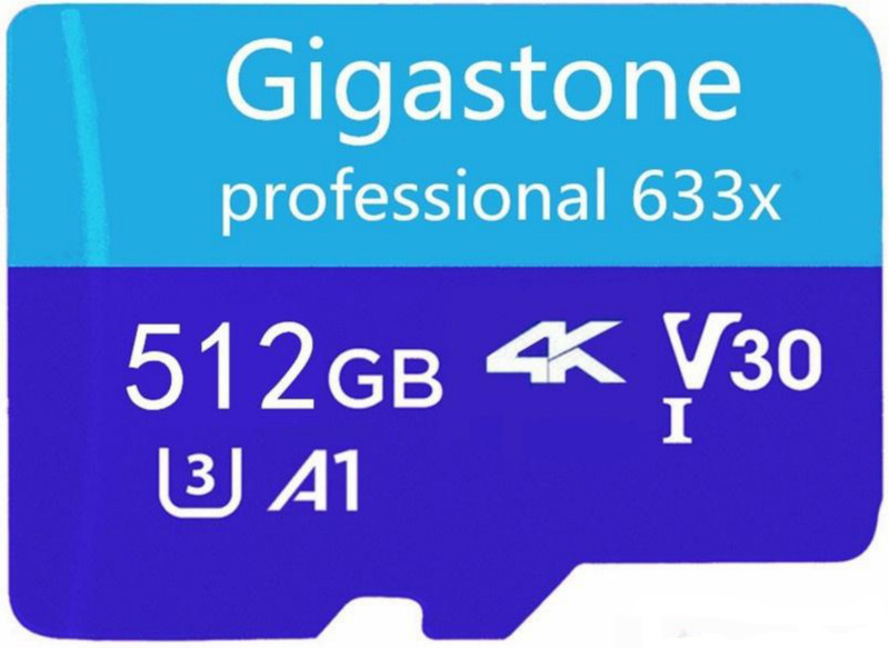 gigastone 2465 512 GB MicroSD Card Class 10 90 MB/s Memory Card