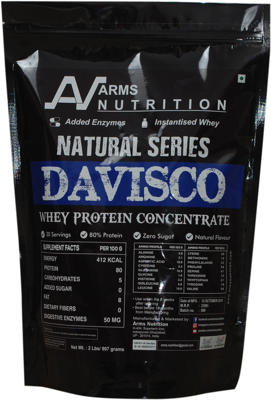 arms nutrition Davisco Whey 30 Servings Pure Unflavored 100% Whey protein concentrate Whey Protein(907 g, Unflavoured)