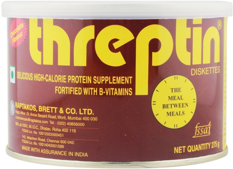 threptin Diskettes Chocolate Flavored Protein Supplement - 275 G Protein Cookie(275 g, Chocolate)