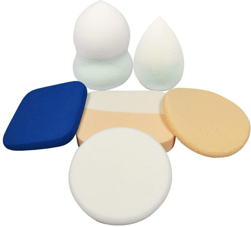 keli spirea collection 6 in 1 beauty blender sponge (set of 6)