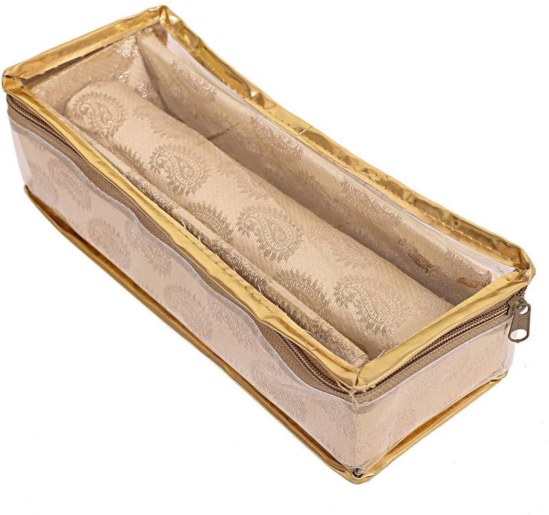 black paper Brocade 1 Rod Bangle Box, 1 Pc Golden Set of Jewellery bangle box Jewellery bangle box 1 Rod Vanity Box(Gold)