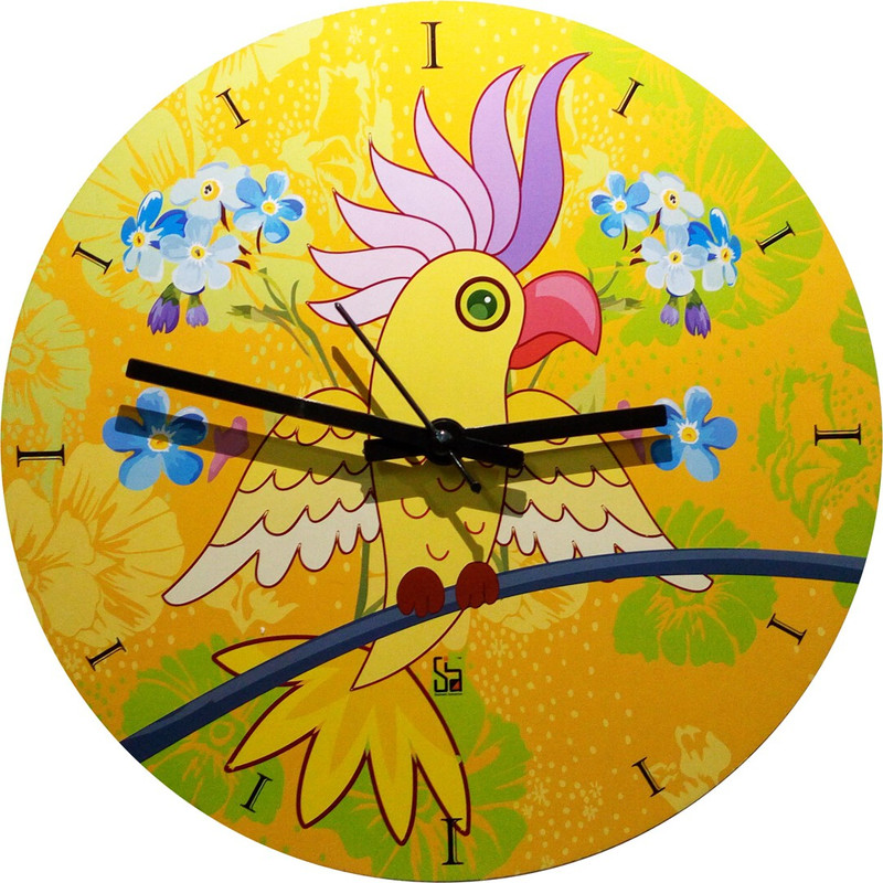 shobhamit innovatives Analog 28 cm X 28 cm Wall Clock(Black, Without Glass)