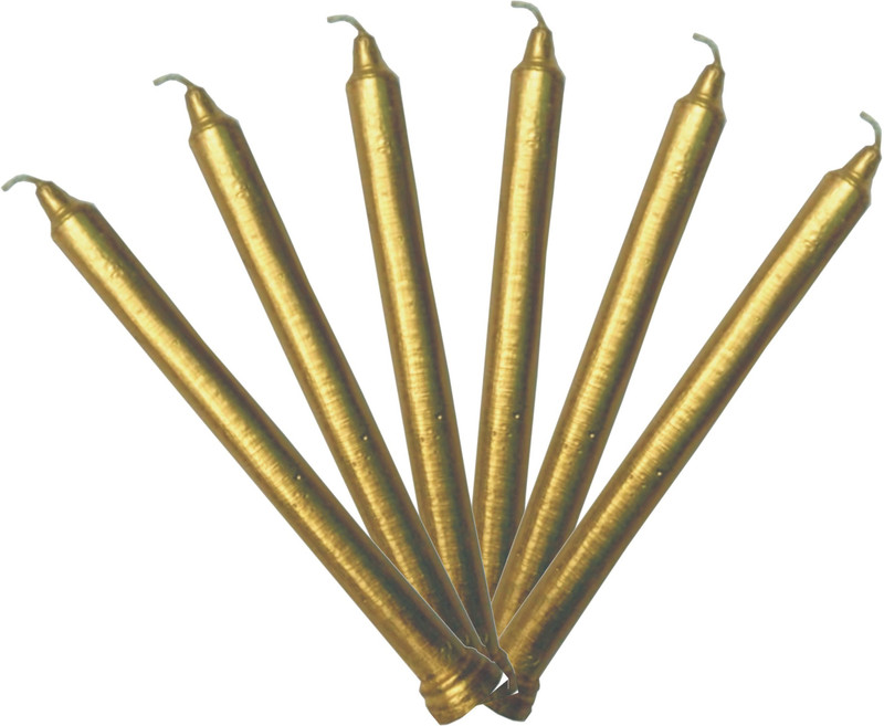 sunnydecor Spell Candles: Golden Taper Candle, Household Candle (Pack of 6) (7 inch) Candle(Gold, Pack of 6)