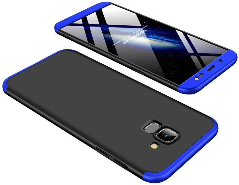 krkis Front & Back Case for Samsung Galaxy J6(Blue, Red, Shock Proof)