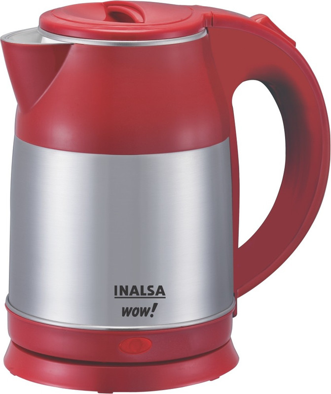 Inalsa Wow Electric Kettle(1.8 L, Red, Grey)