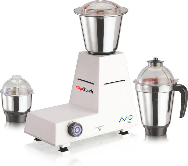 ROYAL TOUCH NA AVIO 600 Mixer Grinder(White, 3 Jars)