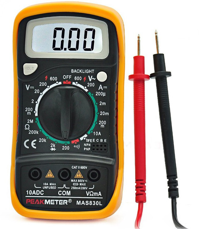 vba MAS830L Digital Multimeter(Yellow, Black 2000 Counts)