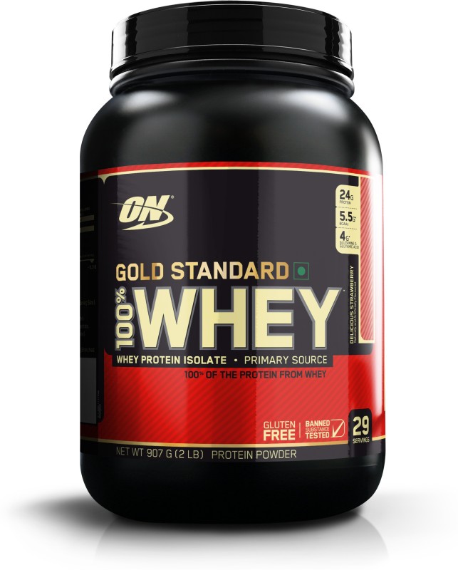 Optimum tion Gold Standard 100% Whey Protein(907 g, Delicious Strawberry)