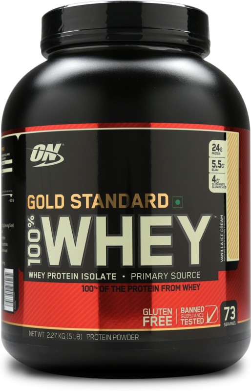Optimum tion Gold Standard 100% Whey Protein(2.27 kg, Vanilla Ice Cream)