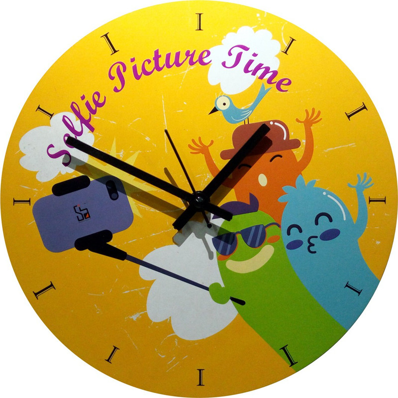 shobhamit innovatives Analog 0.5 cm X 28 cm Wall Clock(Black, Without Glass)