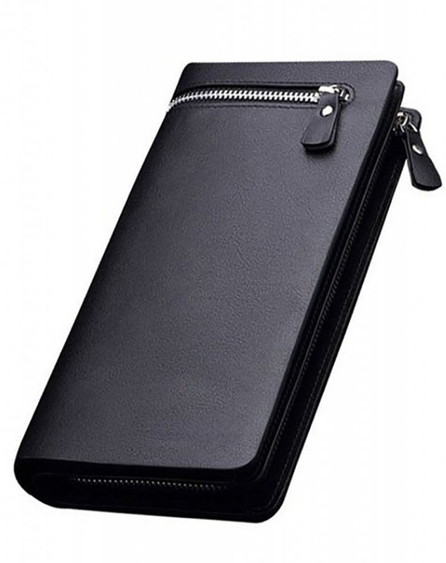 pidengbao Girls Casual Black Artificial Leather Wallet(15 Card Slots)