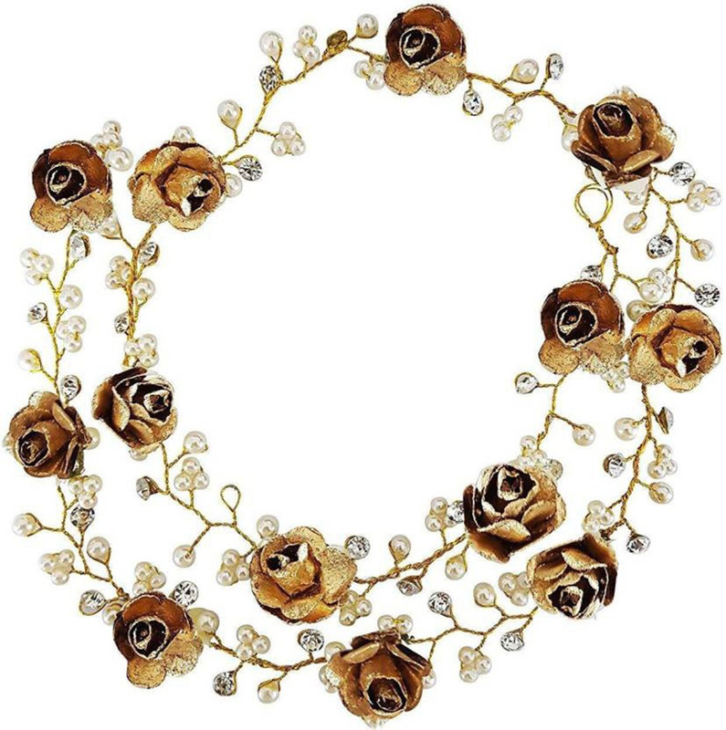 iyaan Headband Flower Crown Tiara Hair Accessory Set(Brown)