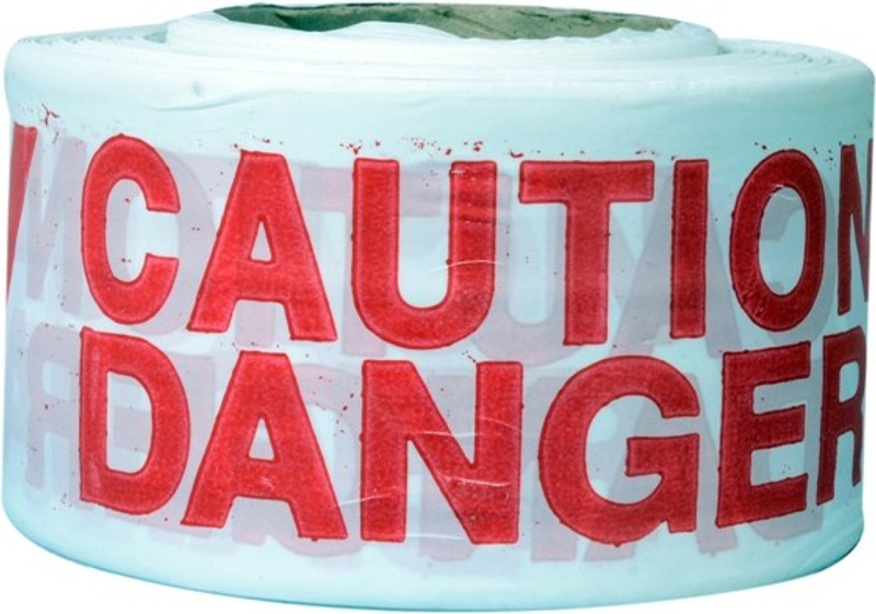 jyot caution tape for safety 250 m Road Marking Tape(White Pack of 1)
