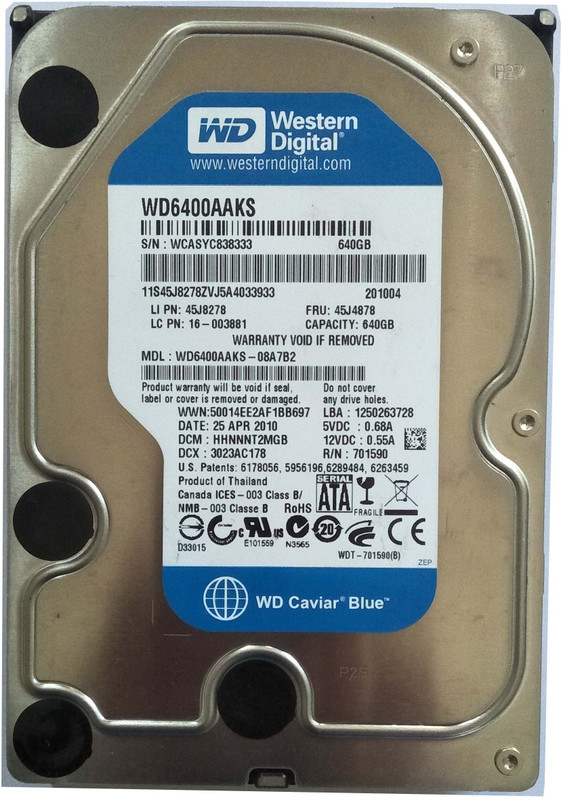 WD Caviar Blue Sata 640 GB Desktop Internal Hard Disk Drive (WD6400AAKS)