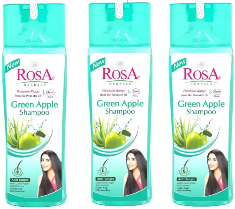 rosa Green Apple Shampoo 100 ML( Pack of 3)(100 ml)