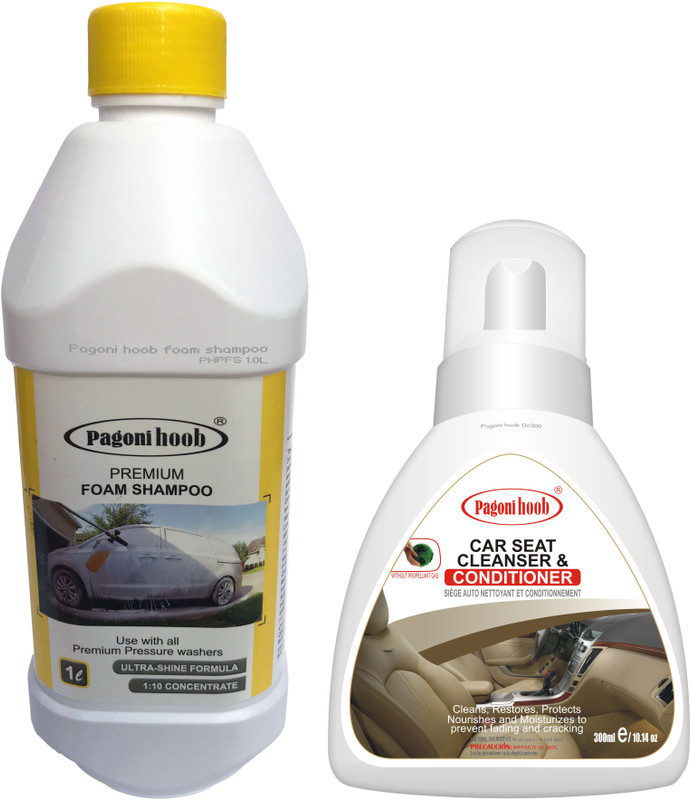 pagoni hoob Premium Snow Foam Shampoo with Seat Cleanser Car Washing Liquid(1300 ml)