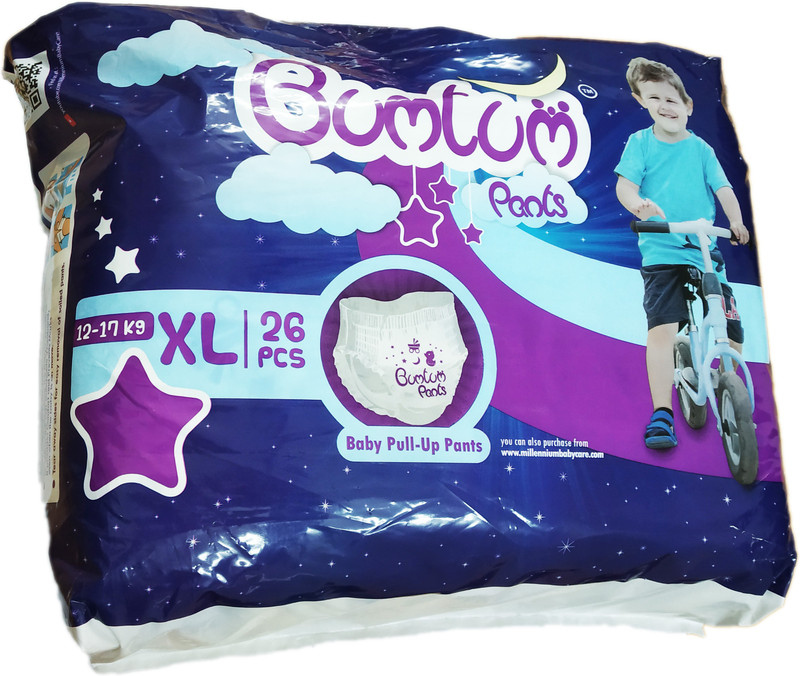 bumtum DIAPER PANTS (26 PCS) XL SIZE FOR BABAY WEIGHT 12-17 KG - XL(26 Pieces)