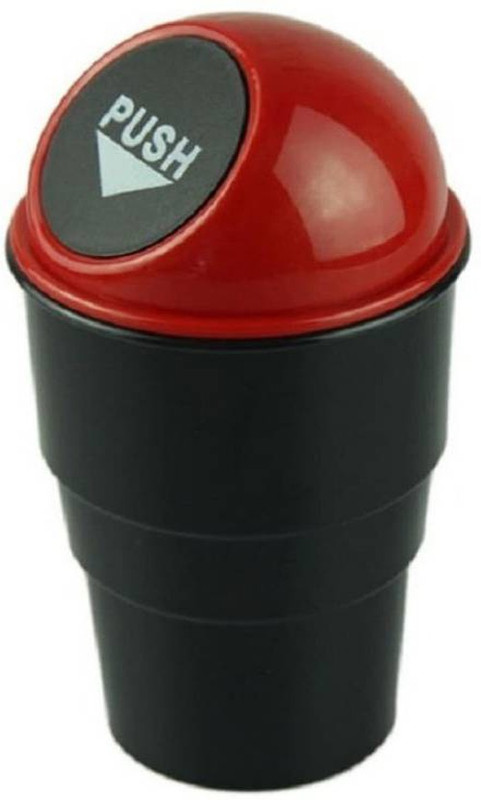 akhi Mini CAR TRASH BIN (MULTICOLOUR) Plastic Dustbin(Black)