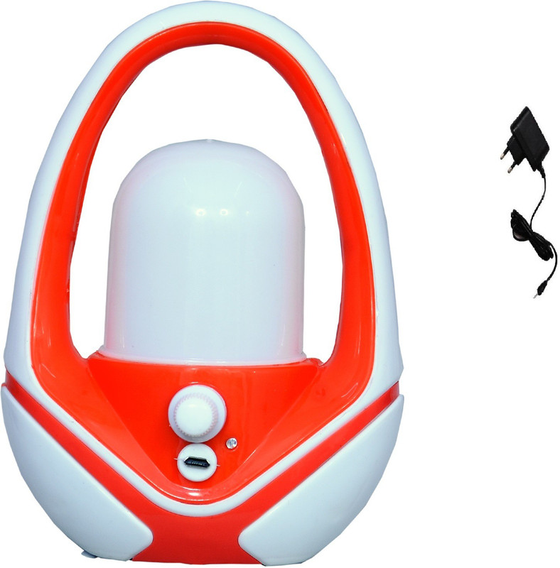 sahi KAMANDAL RECHARGEABLE LED CAMPING PICNIC LANTERN LED LIGHT 360 DEGREE LIGHT LONG BATTERY BACKUP WITH CHARGER 7STEP (1ST STEP NIGHT LAMP) Emergency Light(Red)
