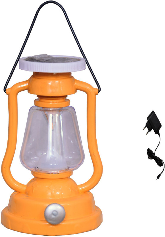 sahi BULBUL SOLAR RECHARGEABLE LED CAMPING PICNIC LANTERN 360 DEGREE LIGHT  WITH CHARGER 7STEP (1ST STEP NIGHT LAMP) Emergency Light(Yellow)