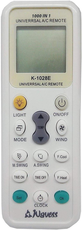 aironx Universal AC Remote Compatible with All Air Conditioner with Twin Sensor (Pack of 2) Remote Controller(White)