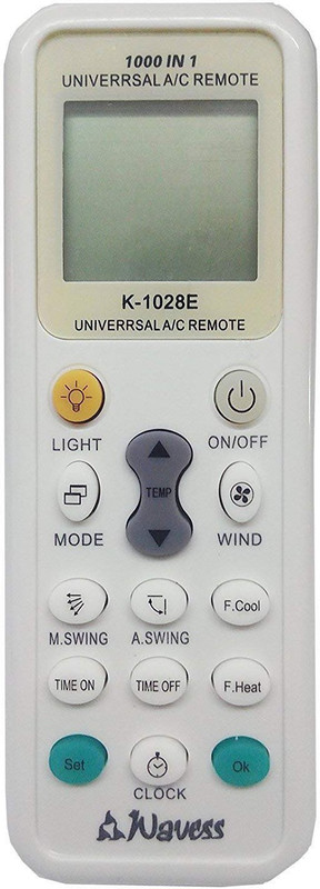 aironx Universal AC Remote Compatible with All Air Conditioner with Twin Sensor (Pack of 1) Remote Controller(White)