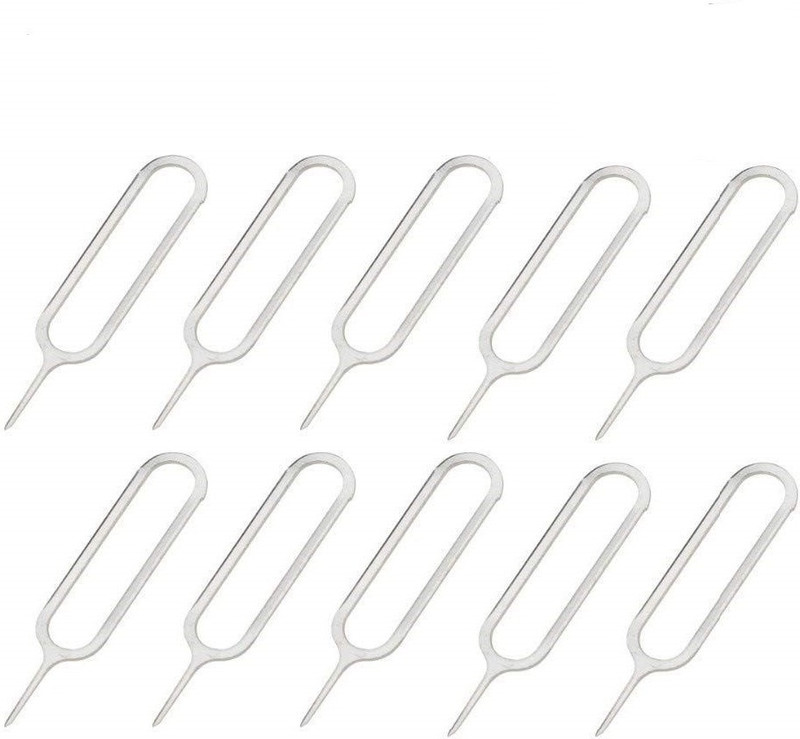 amtfox Sim ejector tool sim tray open pin 10 pcs Sim Adapter(STAINLESS STEEL)