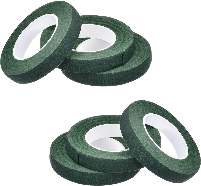 just flowers Flower Making Floral Tape 12mm 6pcs Pack (Dark Green)