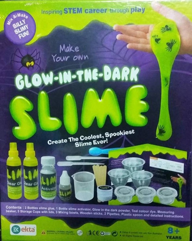 Ekta Glow in The Dark Slime Lab Make Your Own Spooky Slime (Multicolour)
