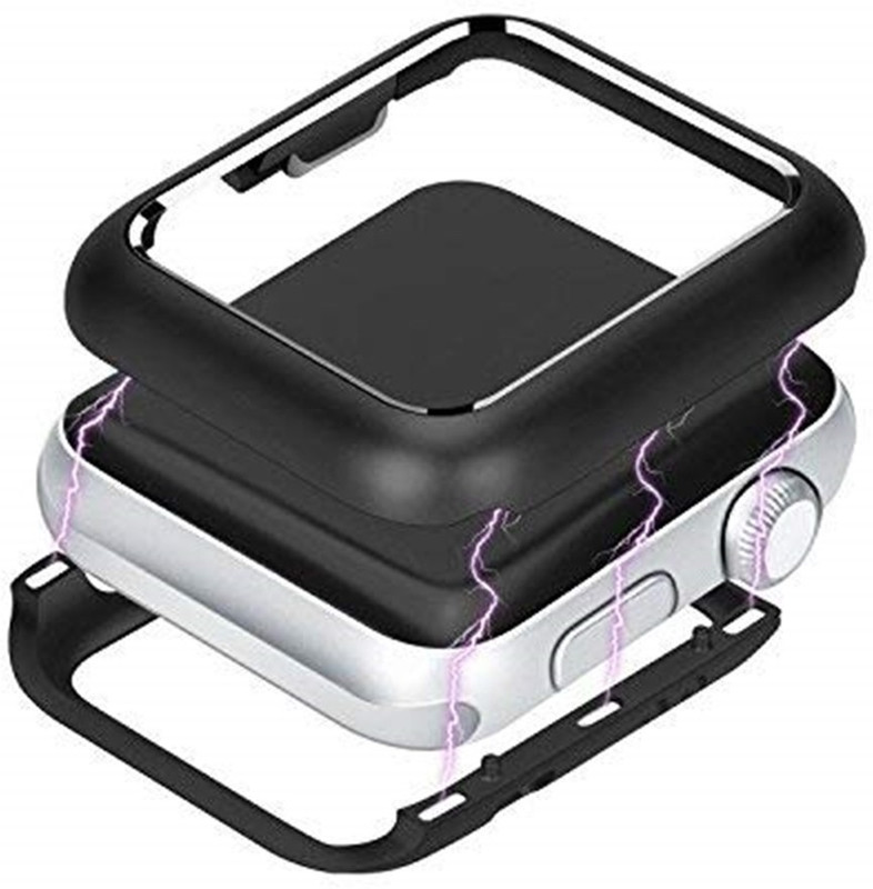 yaojin Bumper Case for Magetic Aluminum case Cover Apple iWatch Series 1/2/3 (38 MM)(Black)