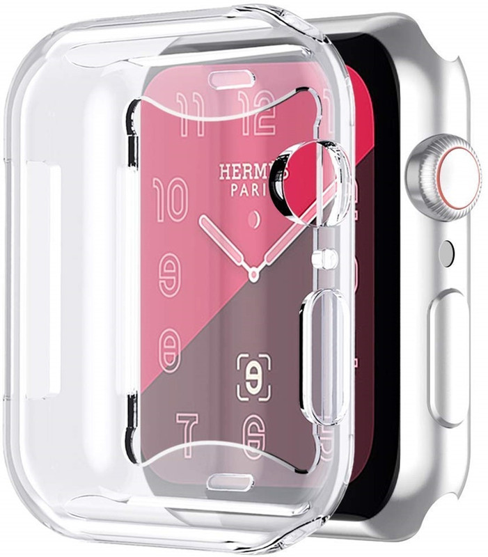 yaojin Bumper Case for 360 Protection TPU Apple Watch Series 4 (44MM )(Transparent, Shock Proof)